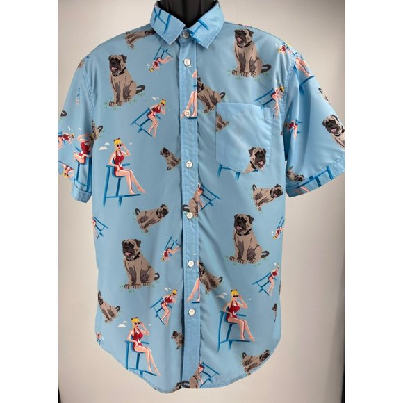 RSVLTS The Roosevelts Dare Mighty Things Sandlot Hercules Beast Large Camp Shirt - Picture 3 of 6